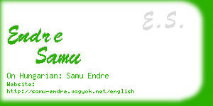 endre samu business card
